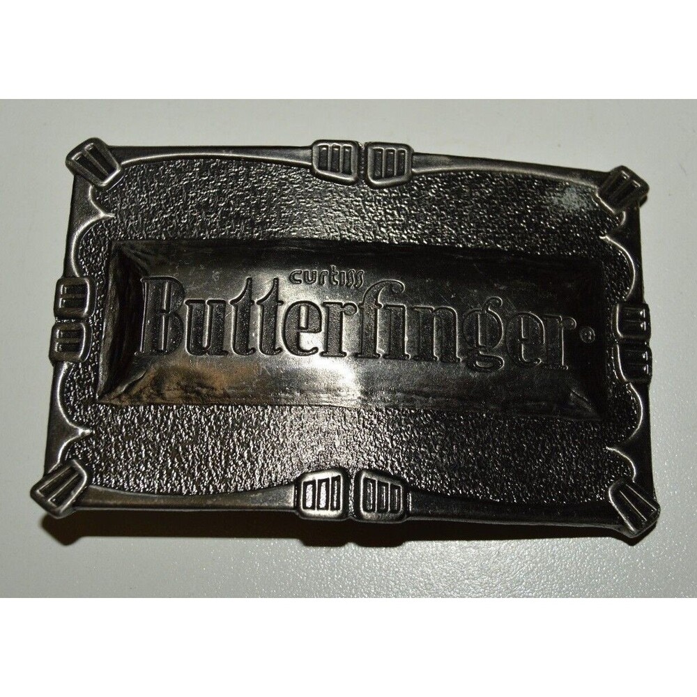 Vintage 1970s BUTTERFINGER Candy Bar Heavy Belt Buckle Curtiss Co MINTY Rare